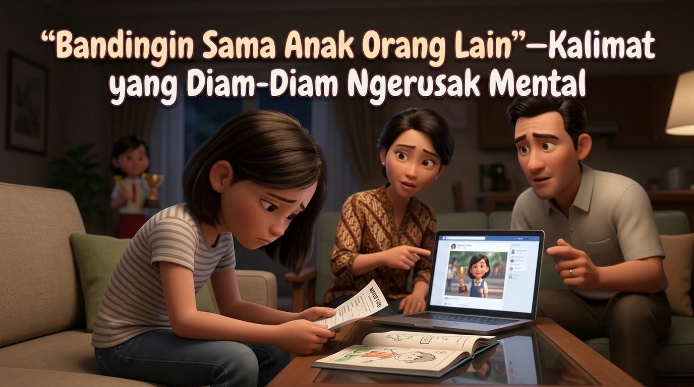 “Bandingin Sama Anak Orang Lain”—Kalimat yang Diam-Diam Ngerusak Mental”